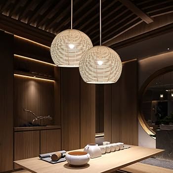 Manor Brook Verona Small Black Rattan Pendant Light