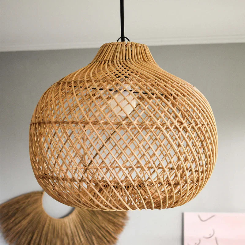 Batcheller Ball Rattan Pendant Light Basket Weave