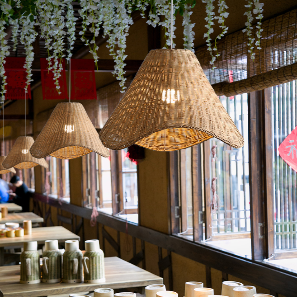 Sutton Knotted Rattan Pendant Light