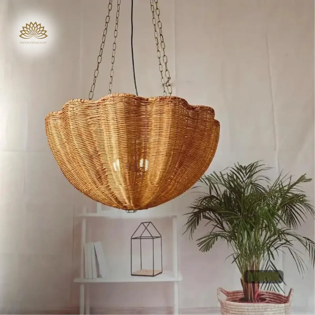 Soane Wicker Rattan Daisy Hanging Light