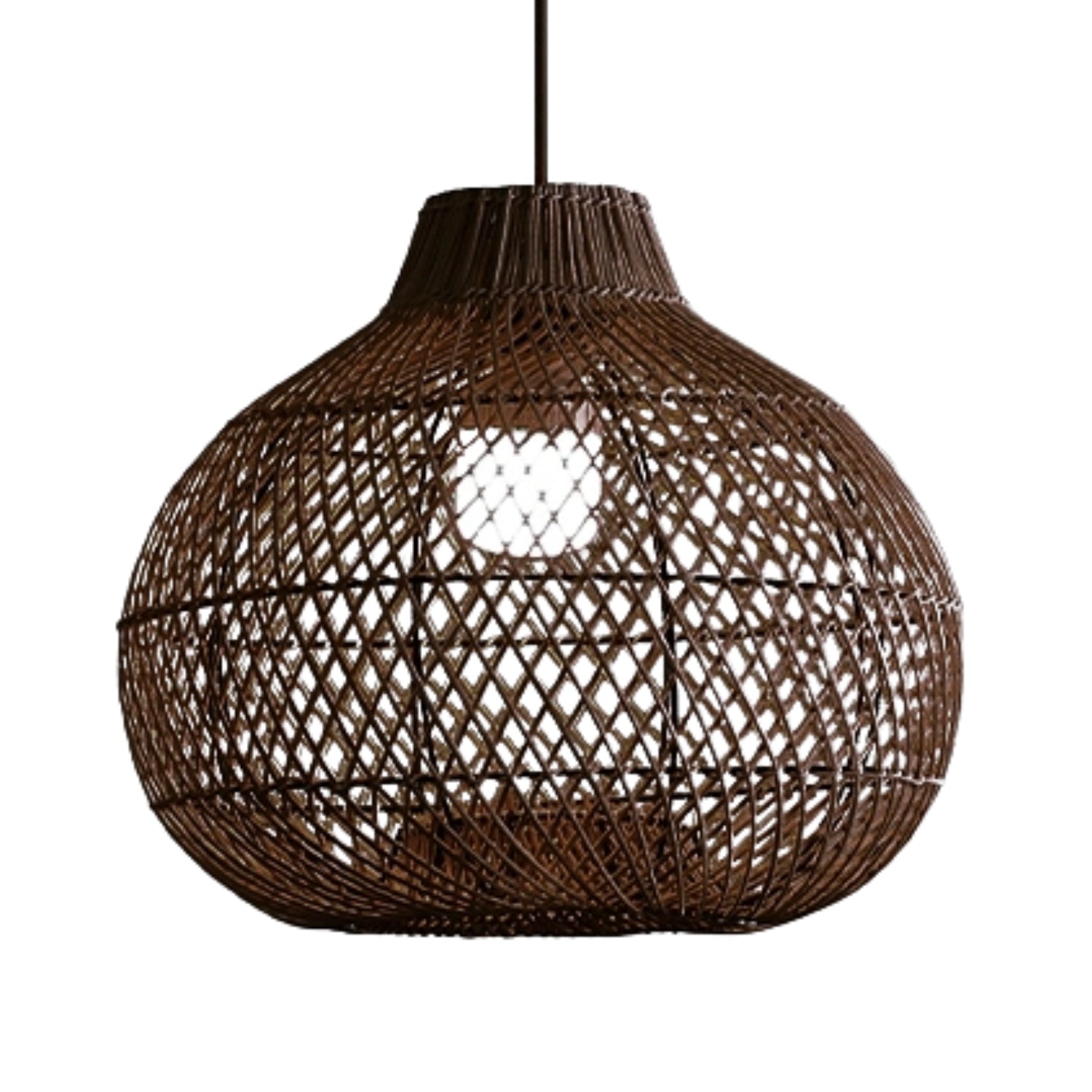 Batcheller Ball Rattan Pendant Light Basket Weave