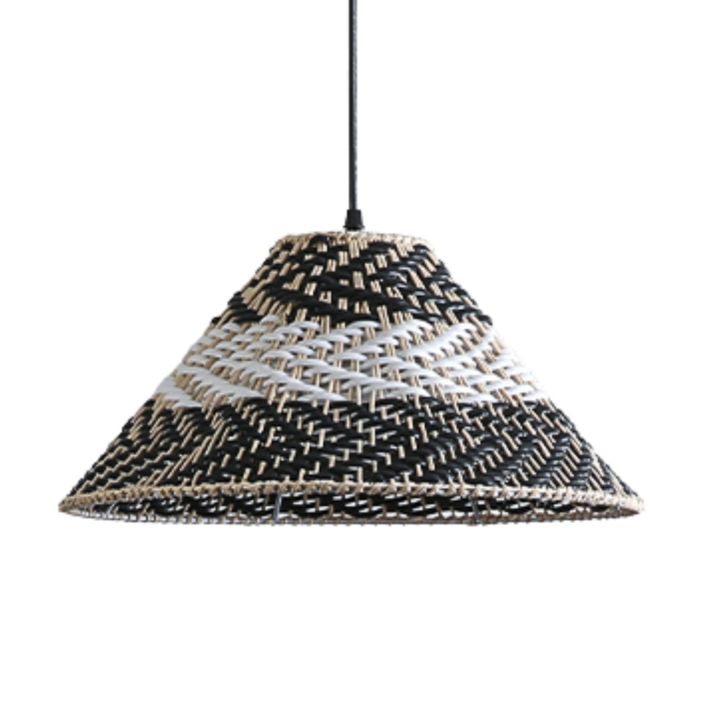 Twirlanda Rattan Black Wicker Pendant Light