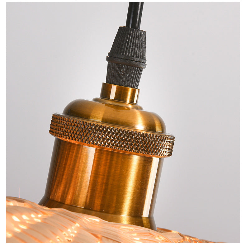 Ren Leaf Wabi Sabi Wicker Rattan Pendant Light