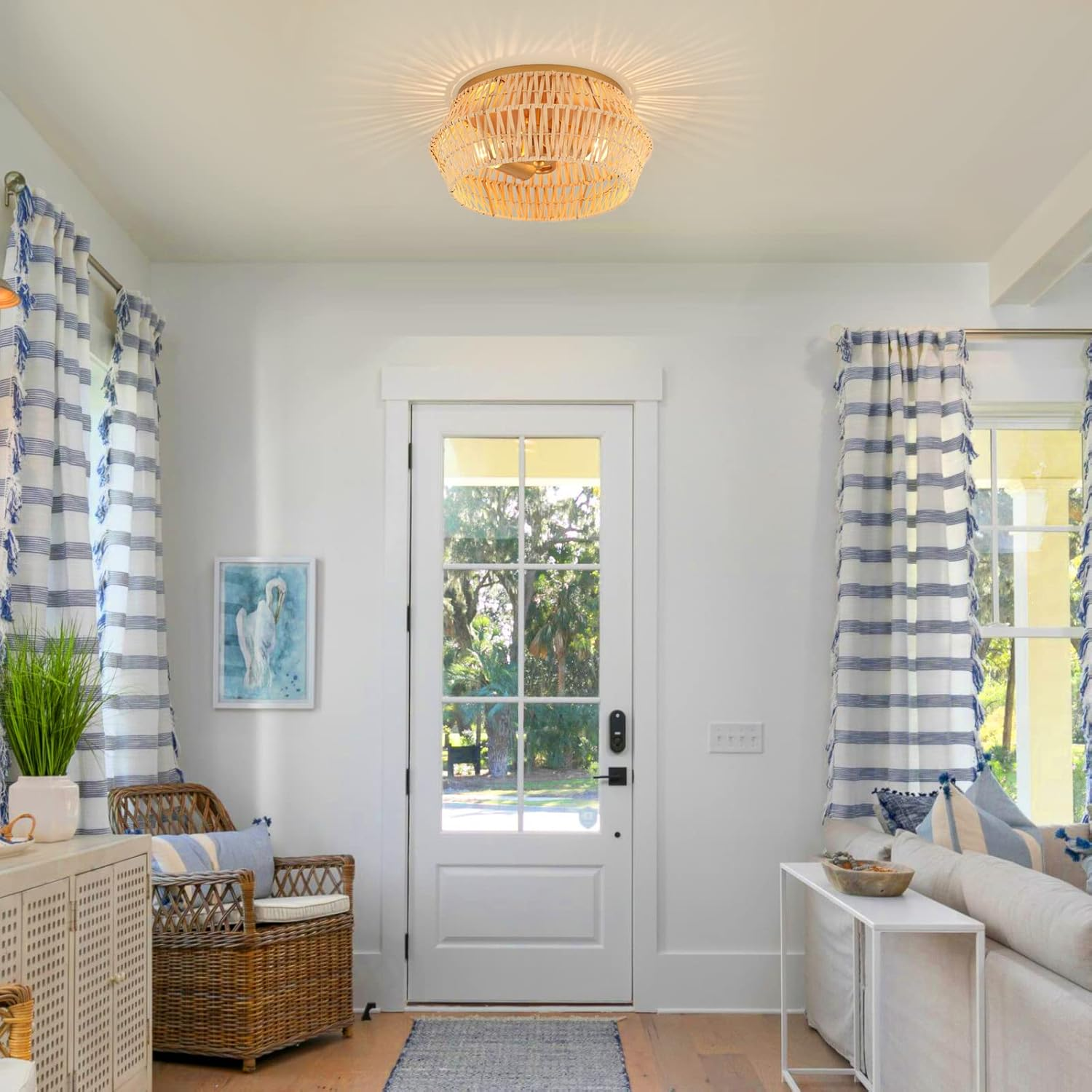 Cattleya Boho Rattan Ceiling Light