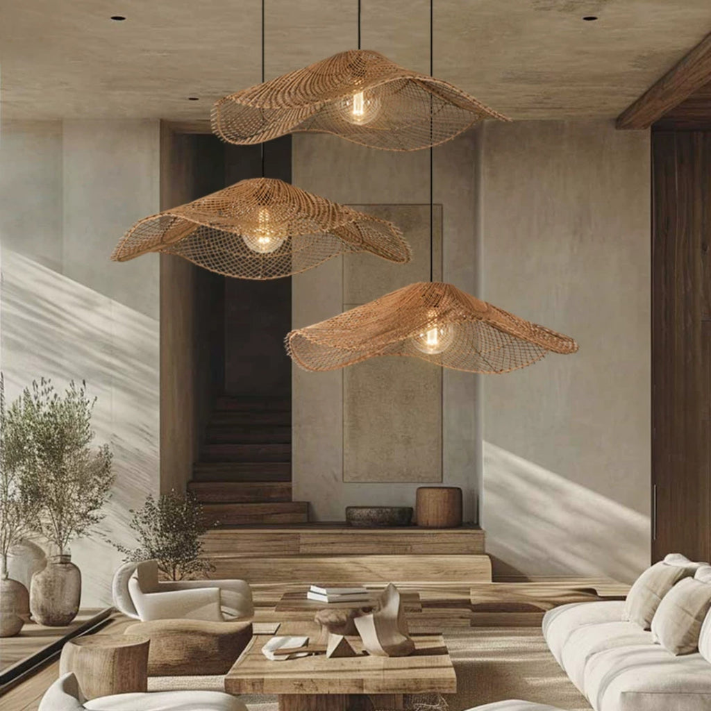 Chapeau Modern Rattan Ceiling Light