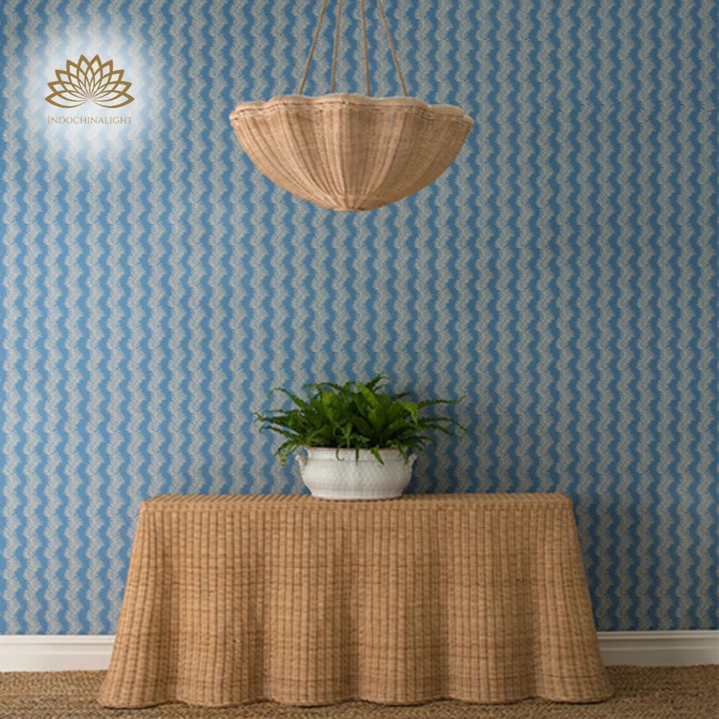 Soane Wicker Rattan Daisy Hanging Light