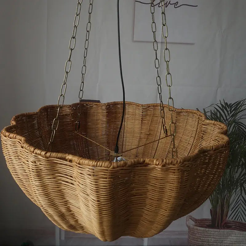 Soane Wicker Rattan Daisy Hanging Light