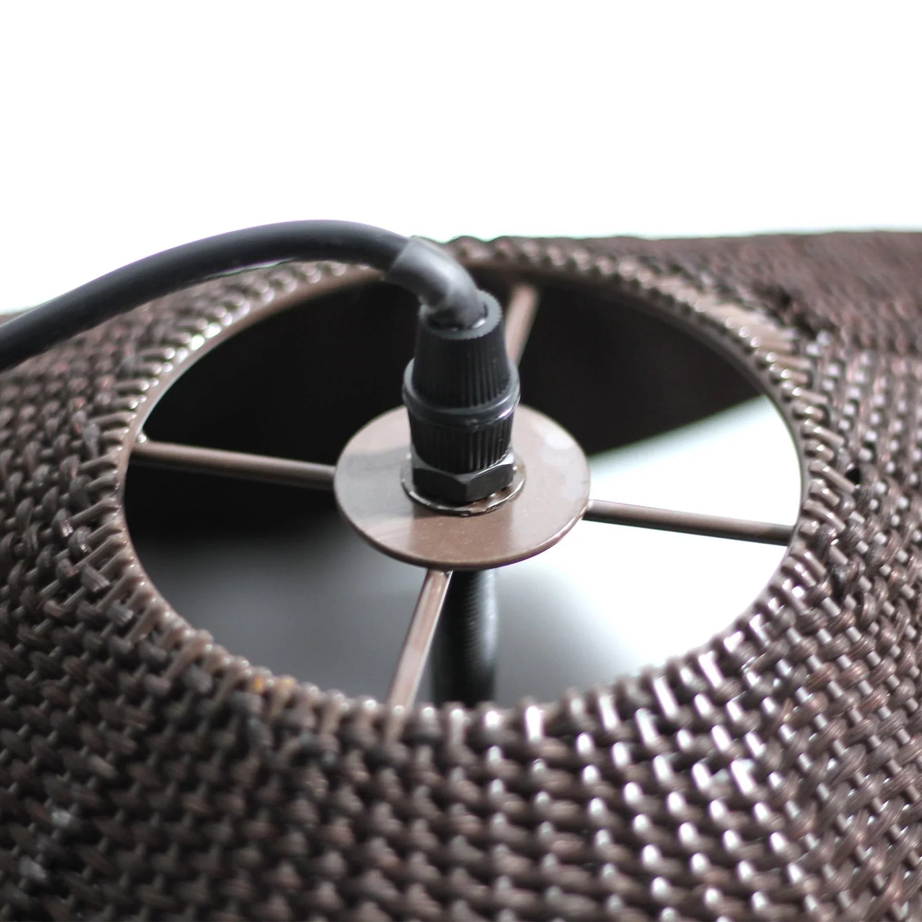 Adaya Black Wicker Rattan Pendant Light