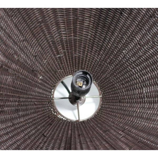Adaya Black Wicker Rattan Pendant Light