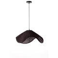 Adaya Black Wicker Rattan Pendant Light