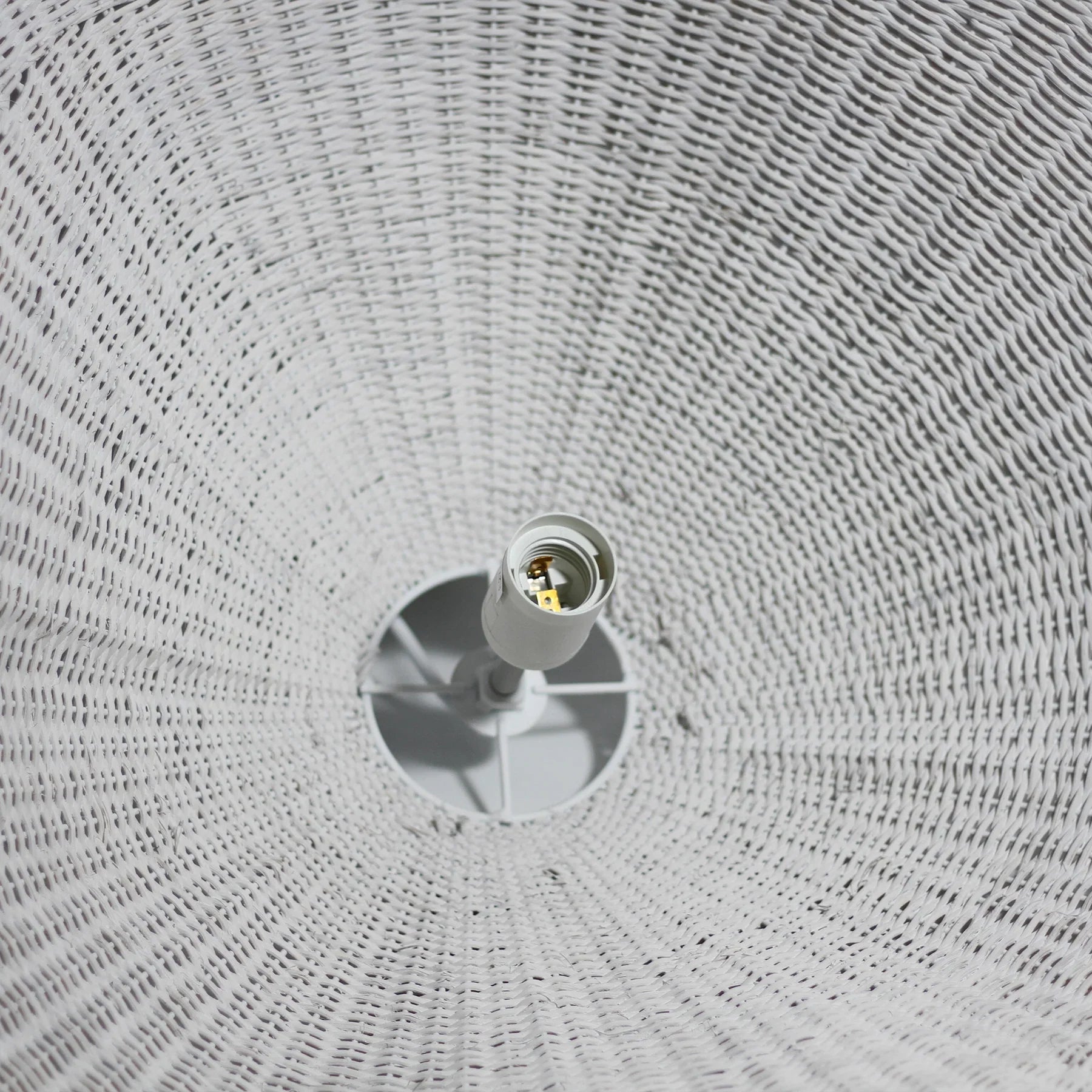 Adaya White Wicker Rattan Pendant Light