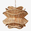 Alondra Rattan Wave Pendant Light – 5 Bulbs – Wavy Shade