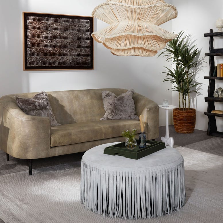 Alondra Rattan Wave Pendant Light – 5 Bulbs – Wavy Shade