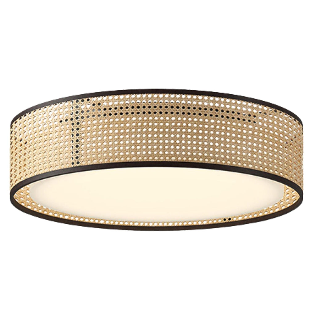 Alora Lyla Rattan Drum Light - Flush Mount