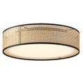 Alora Lyla Rattan Drum Light - Flush Mount
