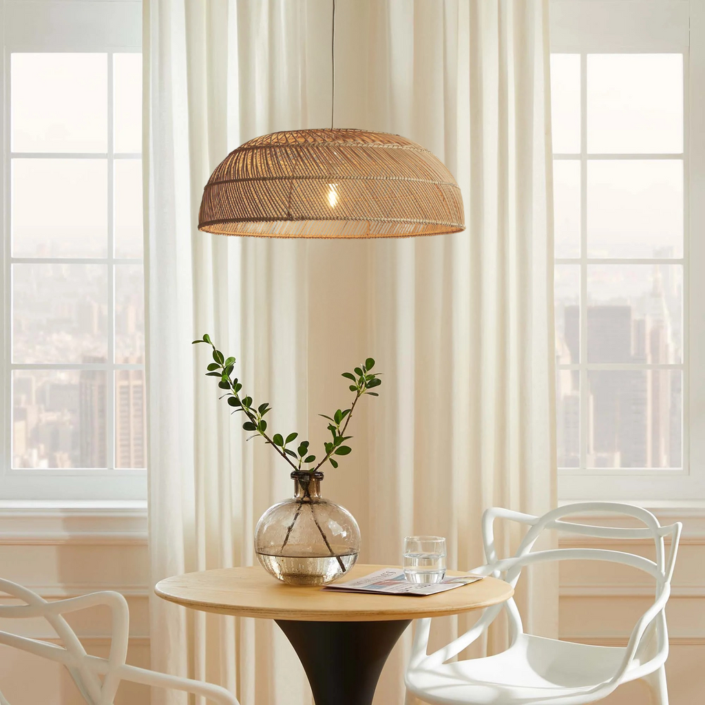 Amara Dome Rattan Woven Pendant Light