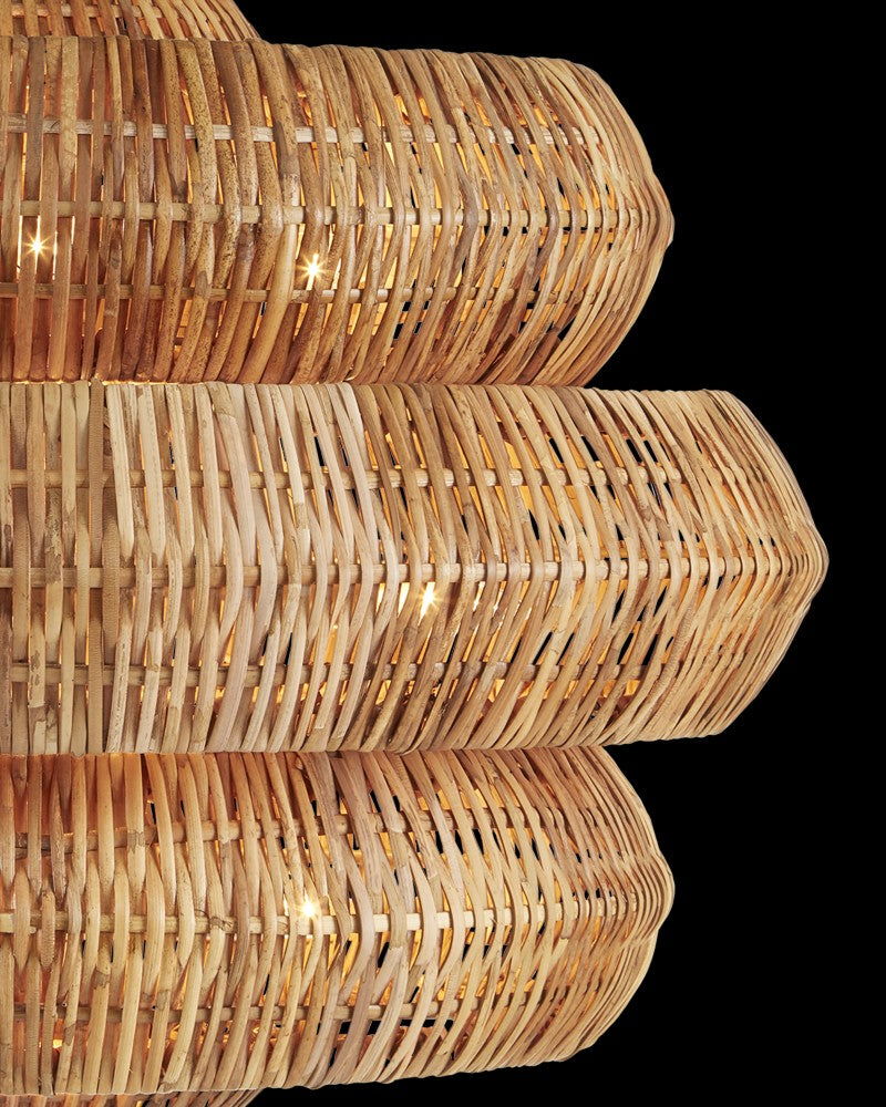 Antibes Extra Large Multi-Tiered Rattan Chandelier