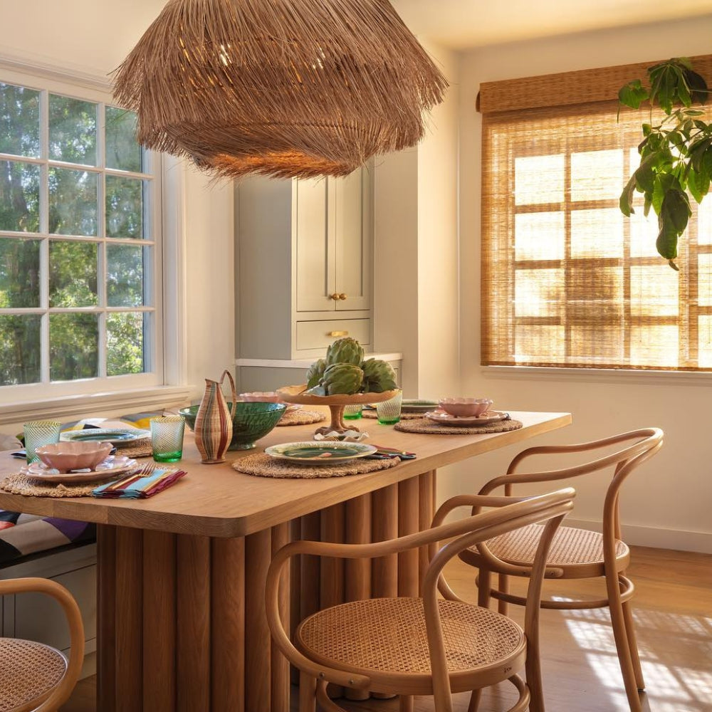 Ashburn Fringe Rattan Pendant Light