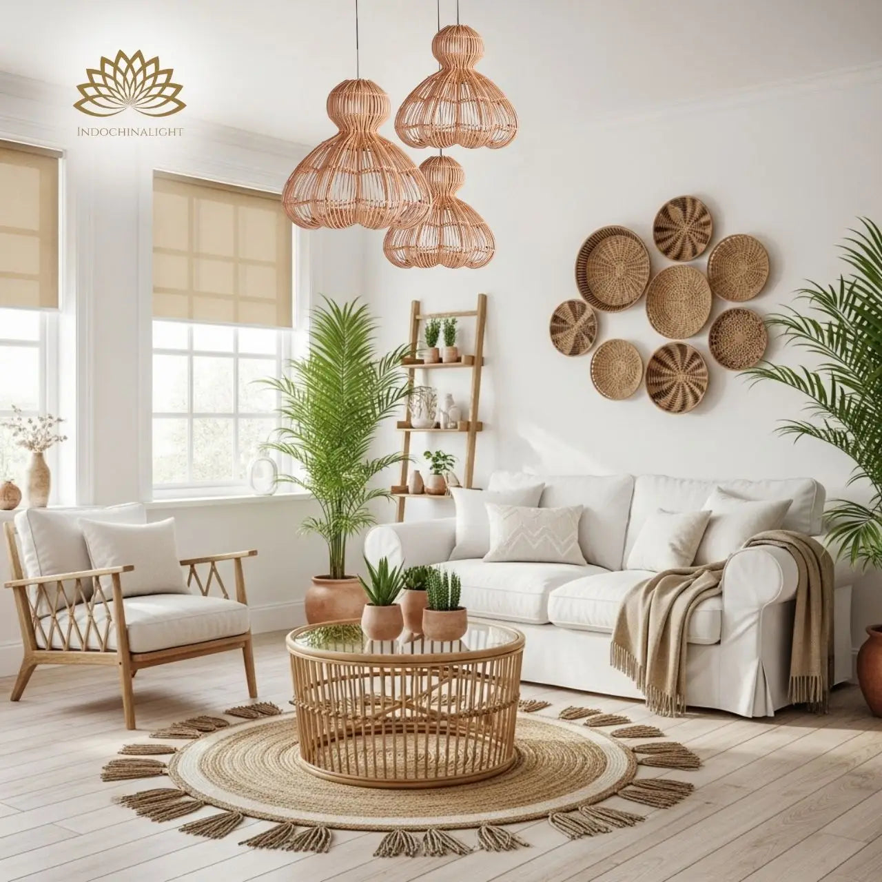 Aurelia Large Rattan Pendant Light