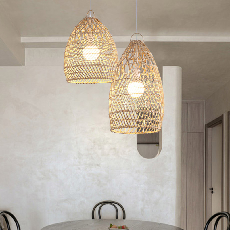 Perio Rattan Basket Pendant Light