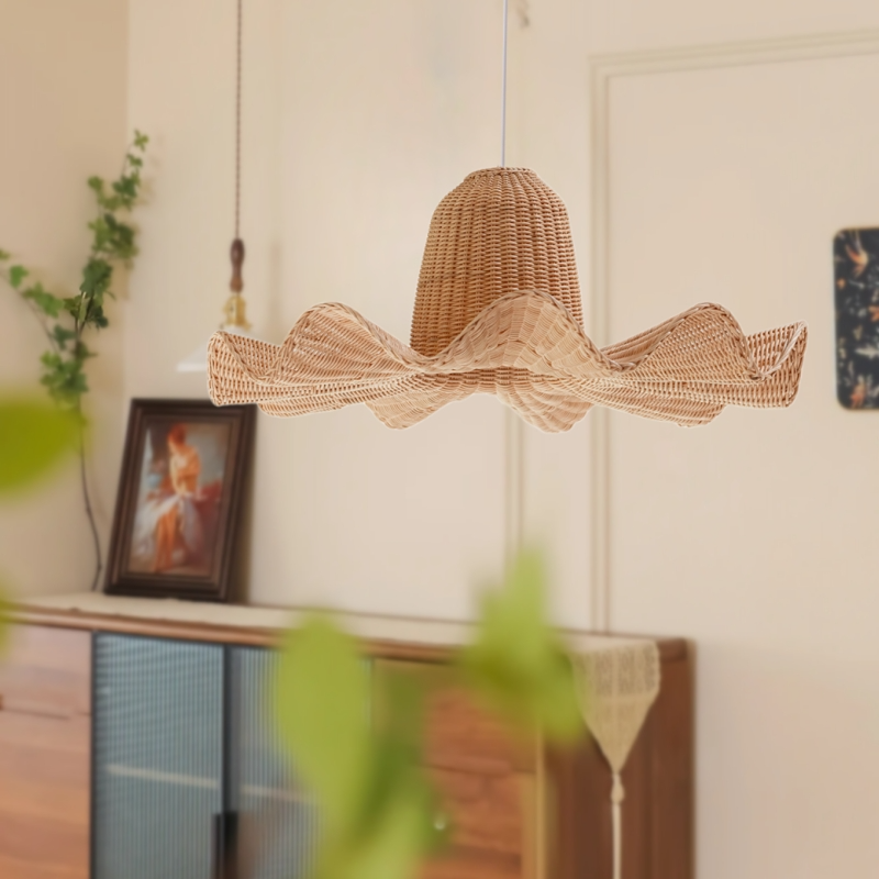 Luna Wicker Rattan Pendant Light