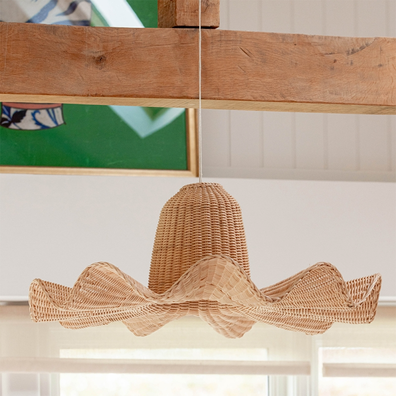 Luna Wicker Rattan Pendant Light
