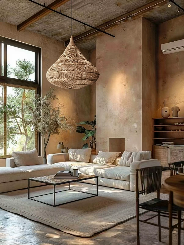 Drop Rattan Basket Pendant Light