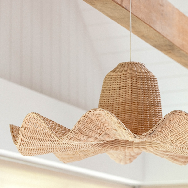 Luna Wicker Rattan Pendant Light