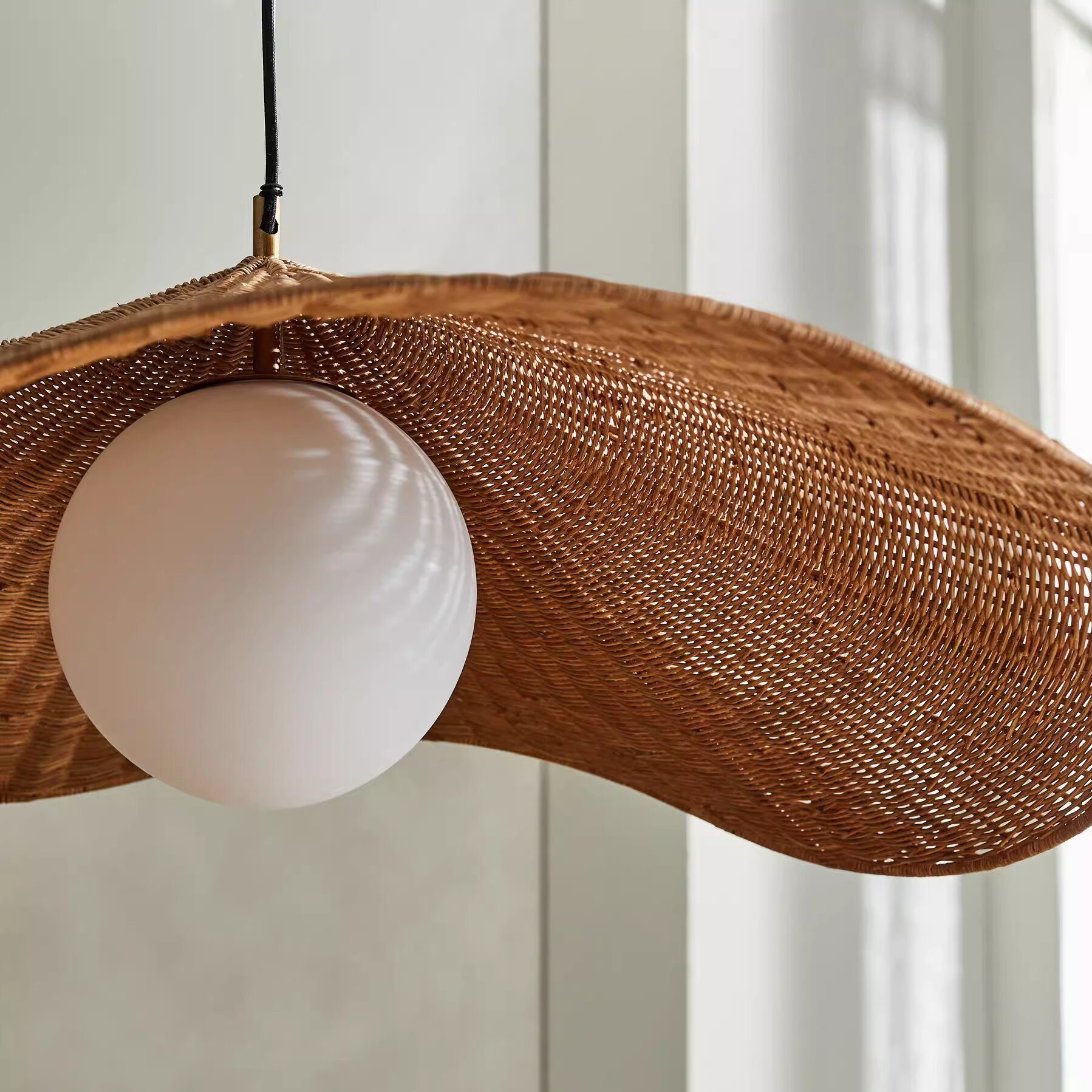 Matara Woven Wicker Rattan Pendant Light