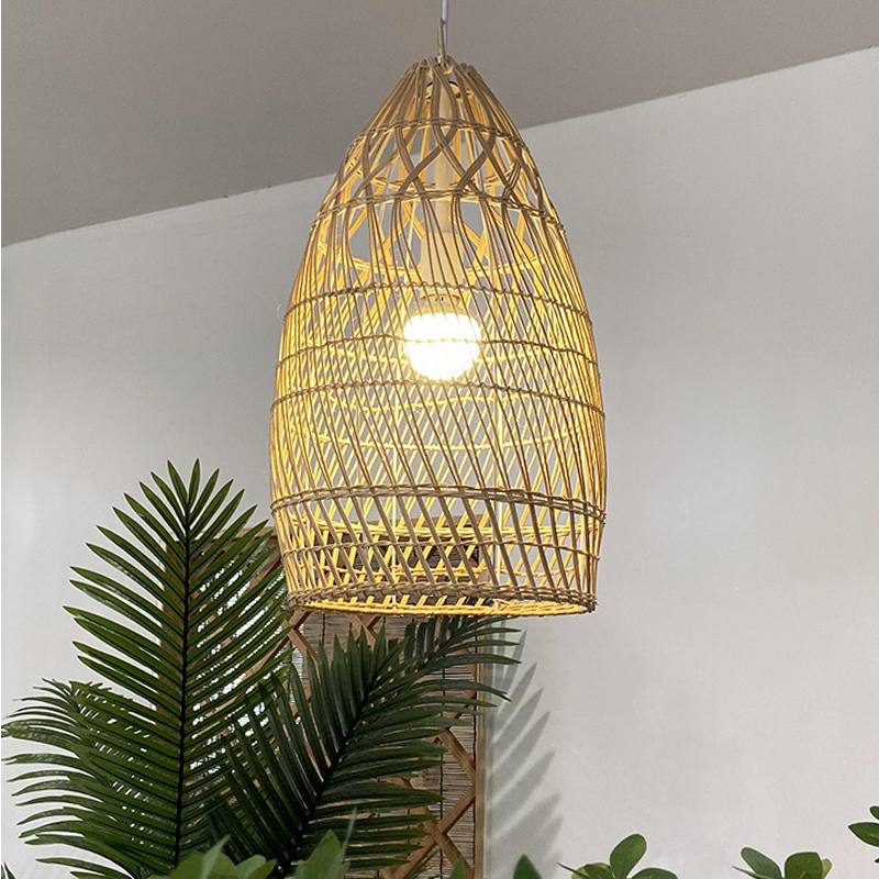 Perio Rattan Basket Pendant Light