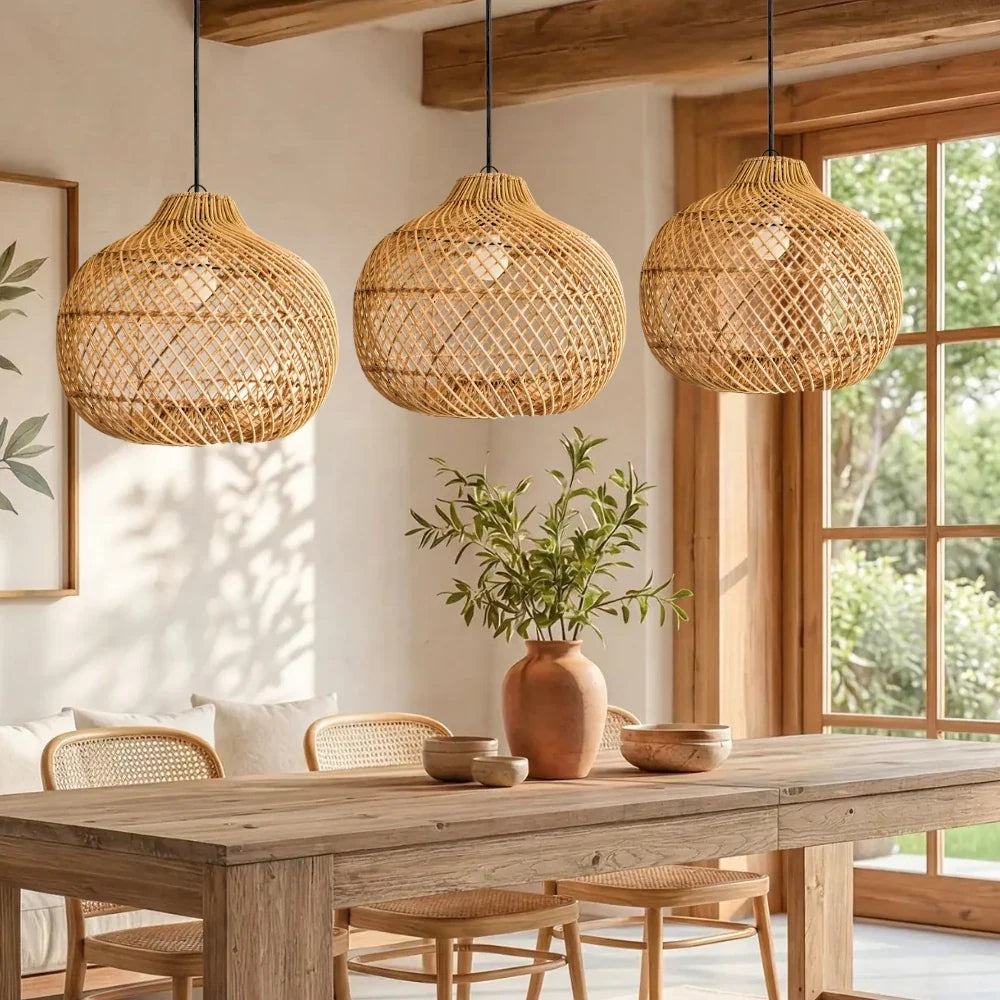 Batcheller Ball Rattan Pendant Light Basket Weave
