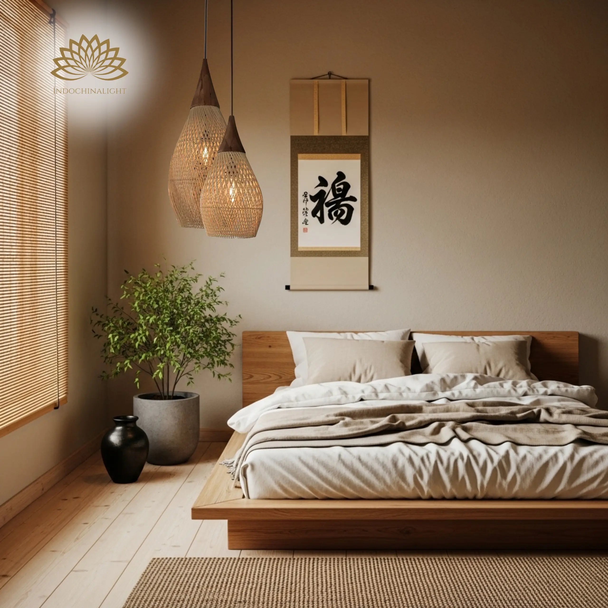 Bathari Wabi Sabi Rattan Pendant Light