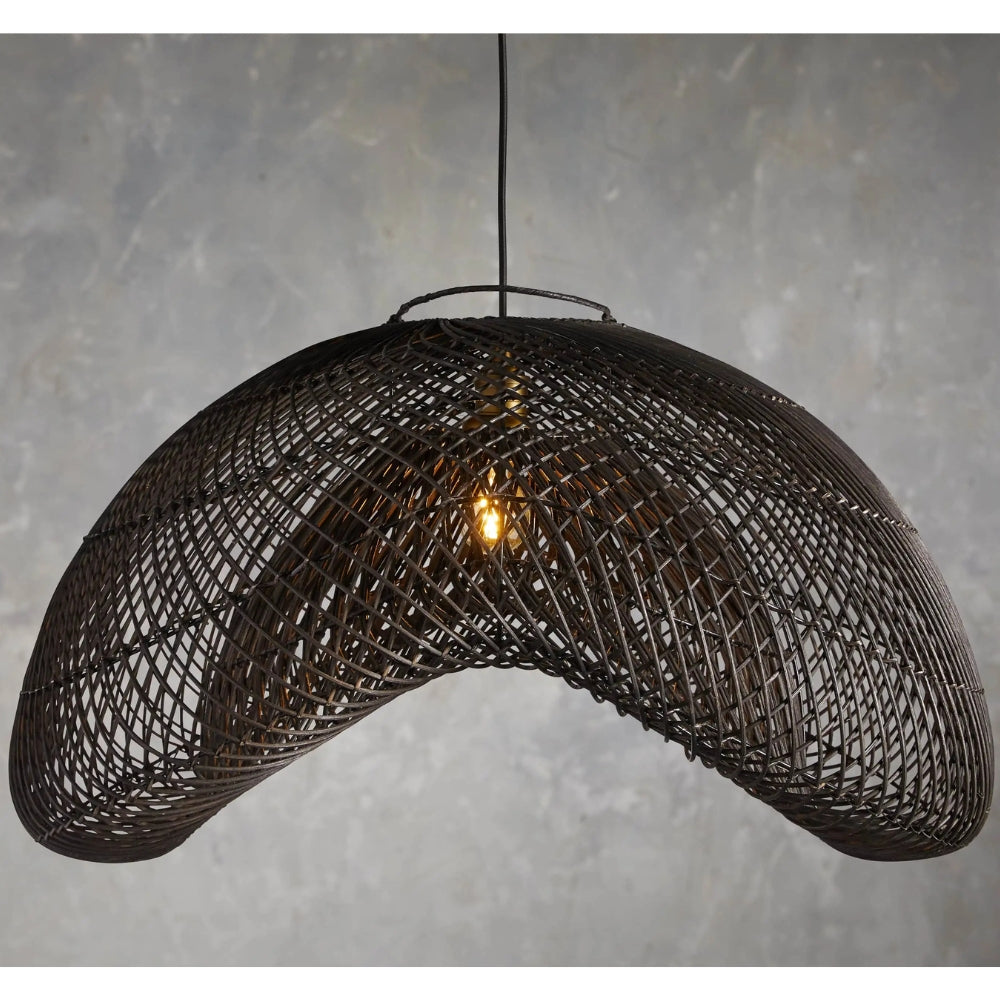Generis Wabi Sabi Wave Rattan Pendant Light