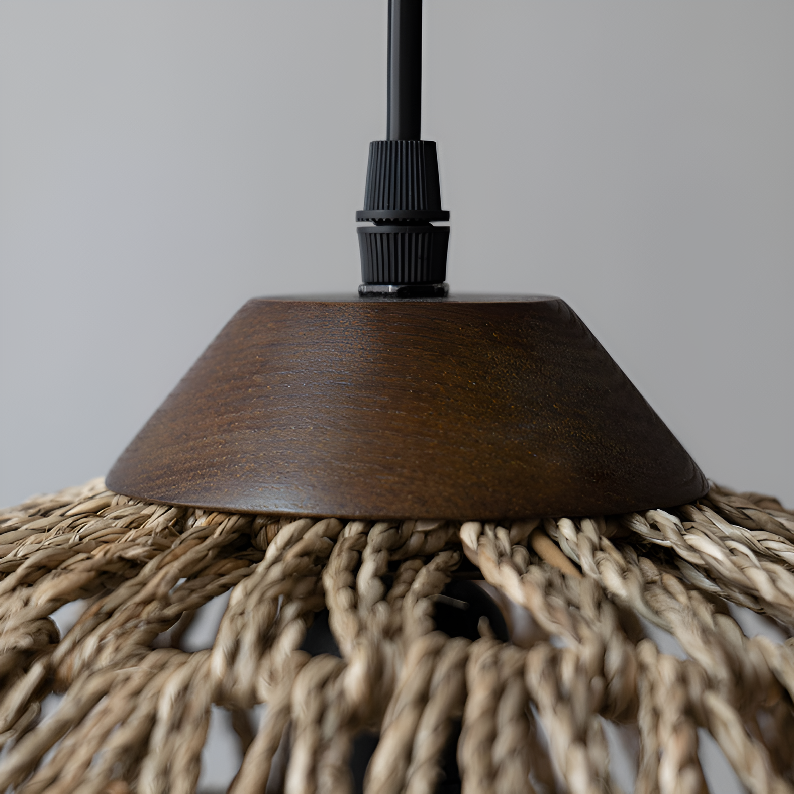 Milford Rattan Pendant Light, Small Dome Basket Weave