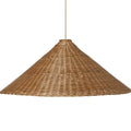 Carter Cone Woven Wicker Rattan Pendant Light
