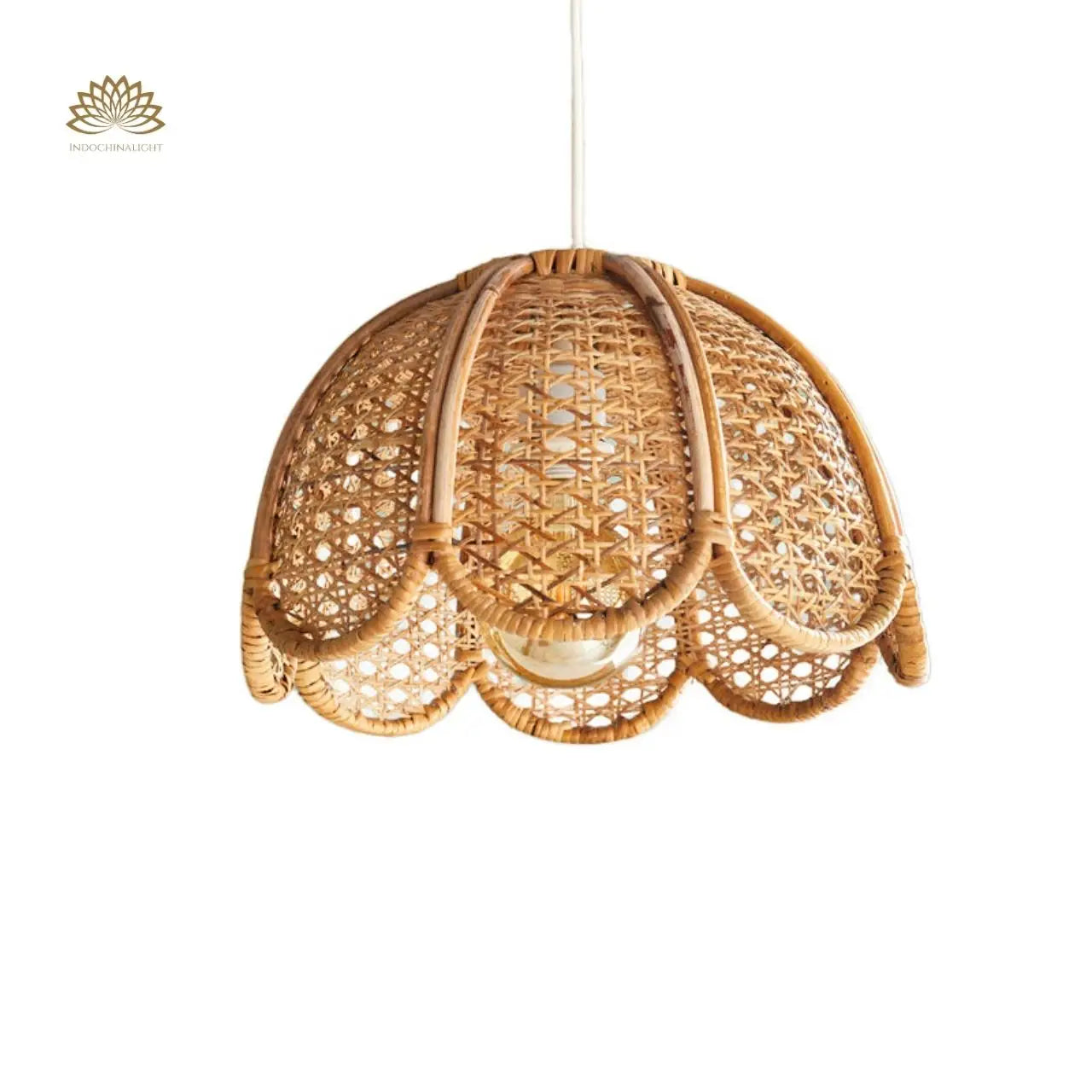Cayla Boho Rattan Pendant Light