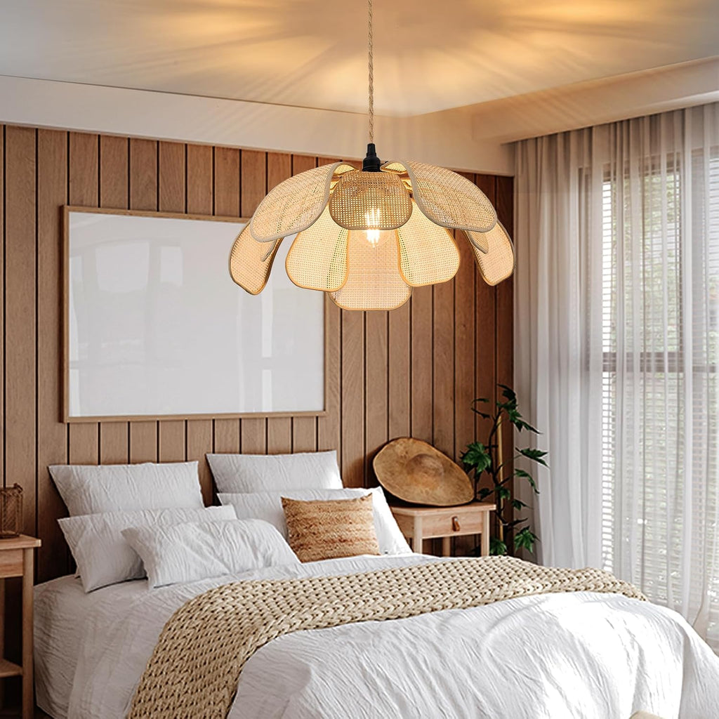 Cefalu Extra Large Rattan Petal Pendant Light