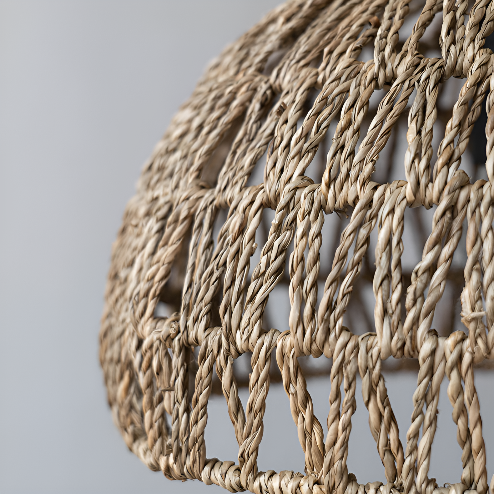 Milford Rattan Pendant Light, Small Dome Basket Weave