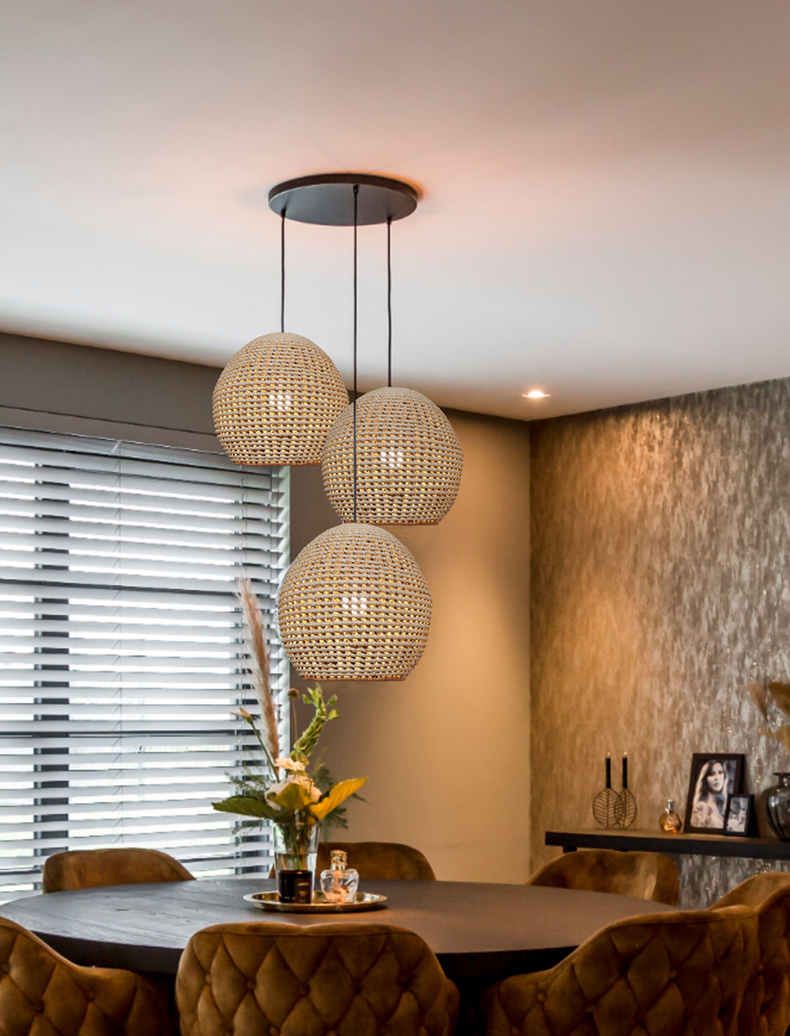 Wekiva Globe Rattan Basket Pendant Light
