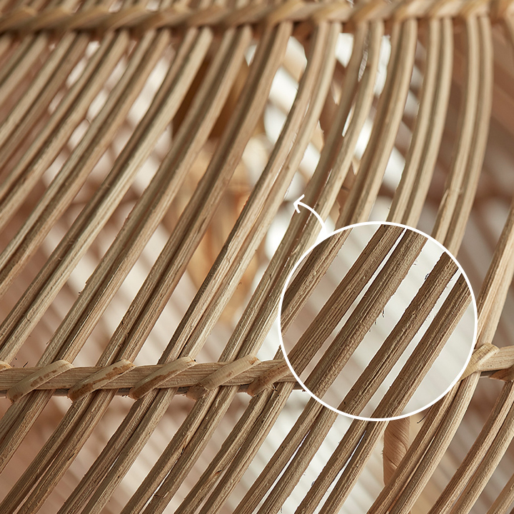Cocoa Dome Rattan Pendant Light Over Farmhouse Kitchen Island