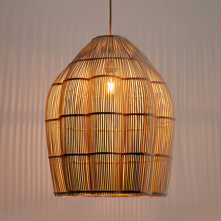Dankia Coastal Rattan Pendant Light For Kitchen Island