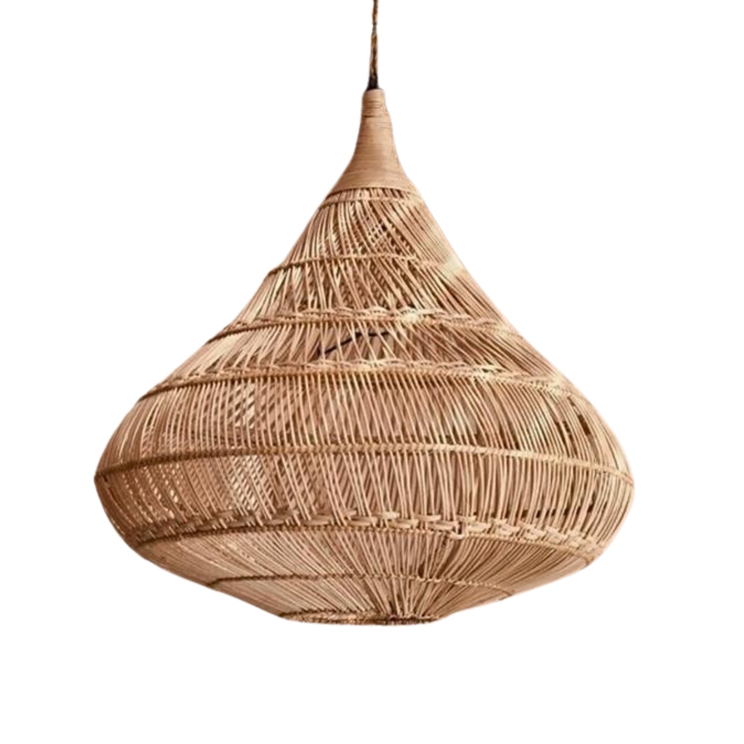 Drop Rattan Basket Pendant Light