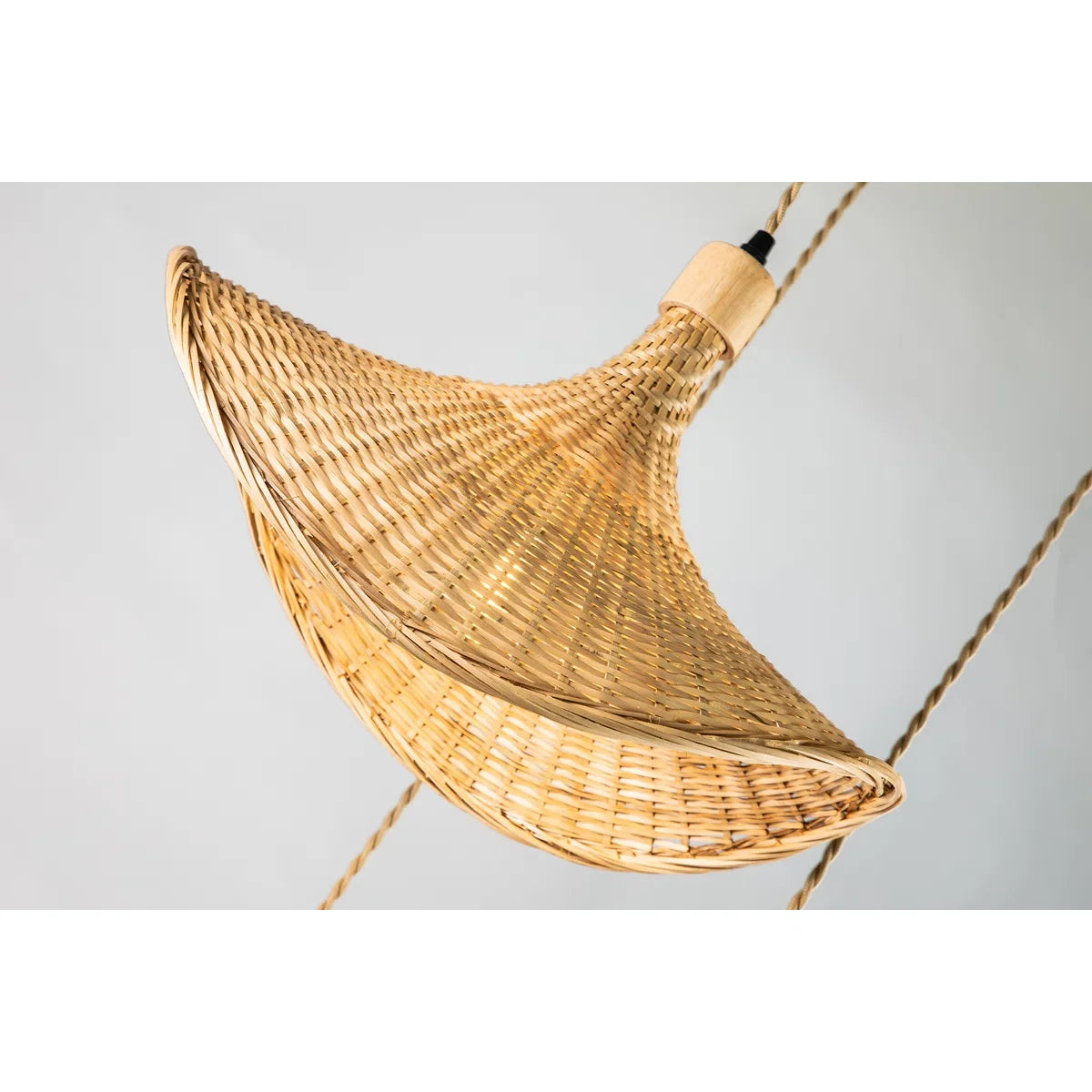 Ellie Straw Hat 3 Light Rattan Pendant
