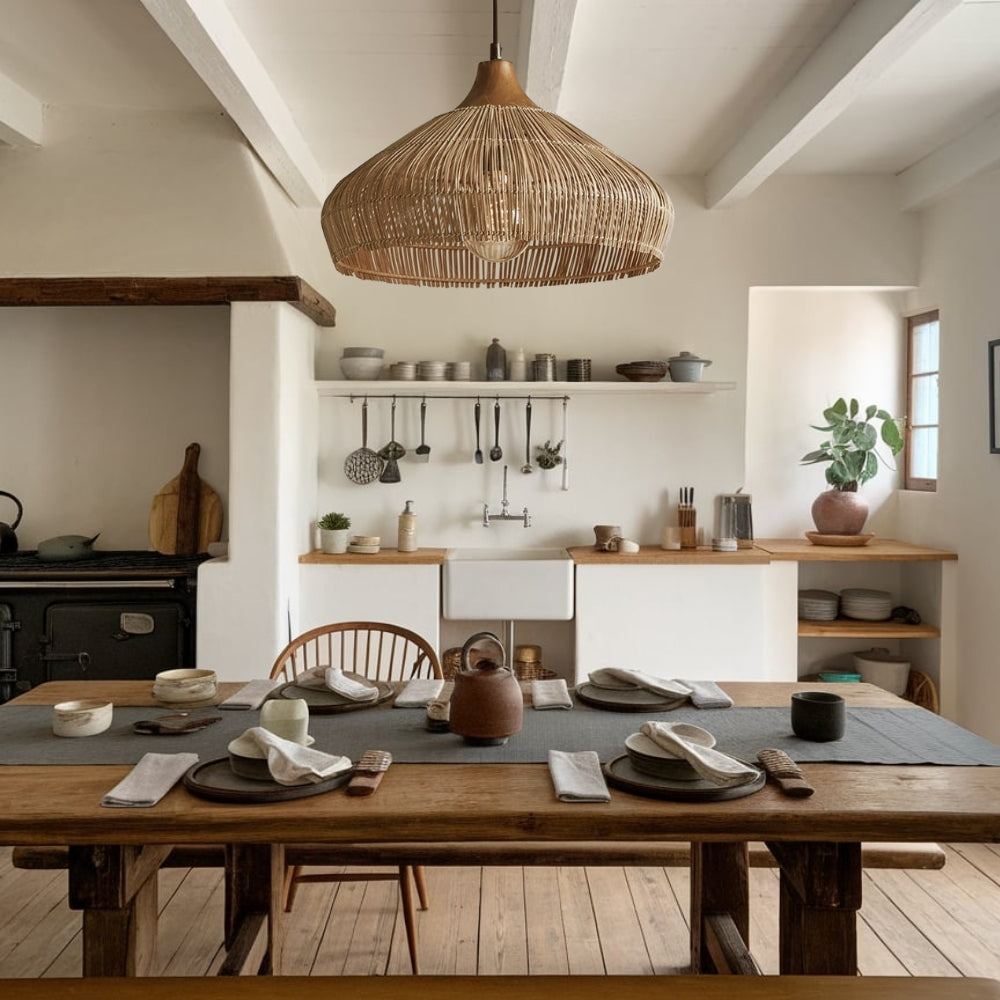 Havenly Rattan Woven Dome Pendant Light