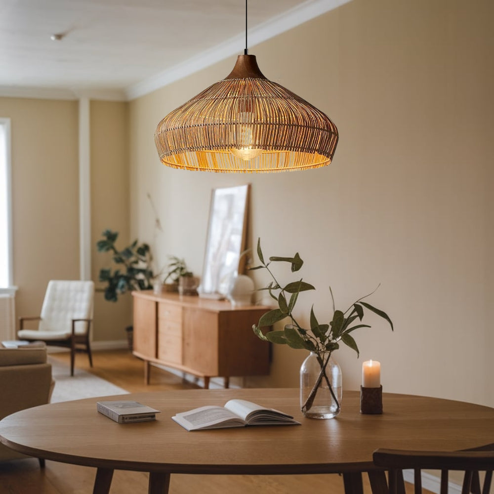 Havenly Rattan Woven Dome Pendant Light