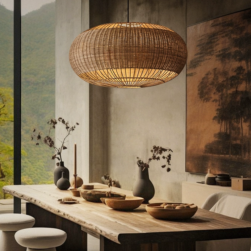 Isobella Ball Wabi Sabi Wicker Pendant Light