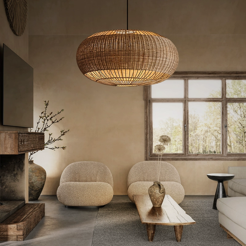 Isobella Ball Wabi Sabi Wicker Pendant Light