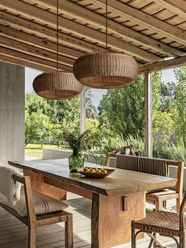 Isobella Ball Wabi Sabi Wicker Pendant Light