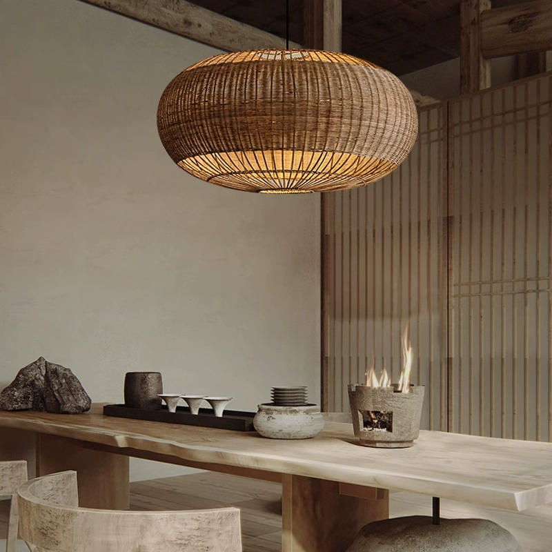 Isobella Ball Wabi Sabi Wicker Pendant Light