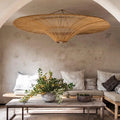 Junita Wabi Sabi Wide Saucer Extra Large Rattan Ceiling Light